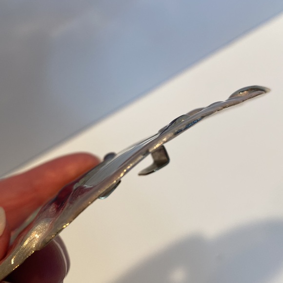 Vintage Charmant Belt Buckle Beverly Hills Ca. Pink Enamel Crane Design - Picture 6 of 8